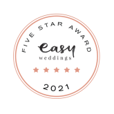 Easy Weddings 2021 5-Star Award