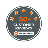 Word of Mouth 50+ Reviews Badge